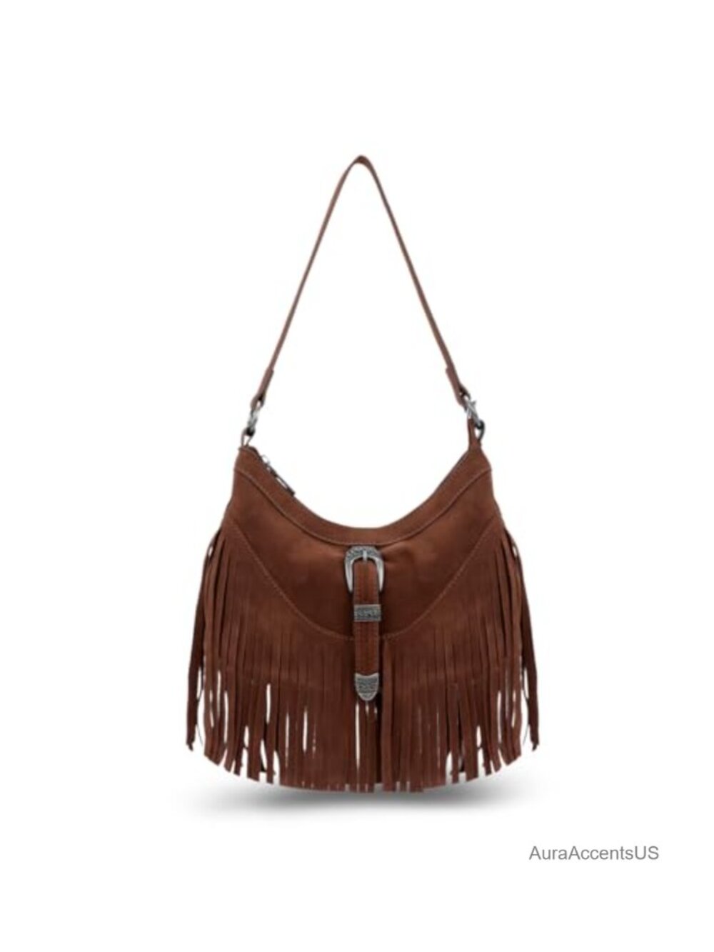 Faux Leather Fringe Hobo Bag Tassel Crossbody Purse